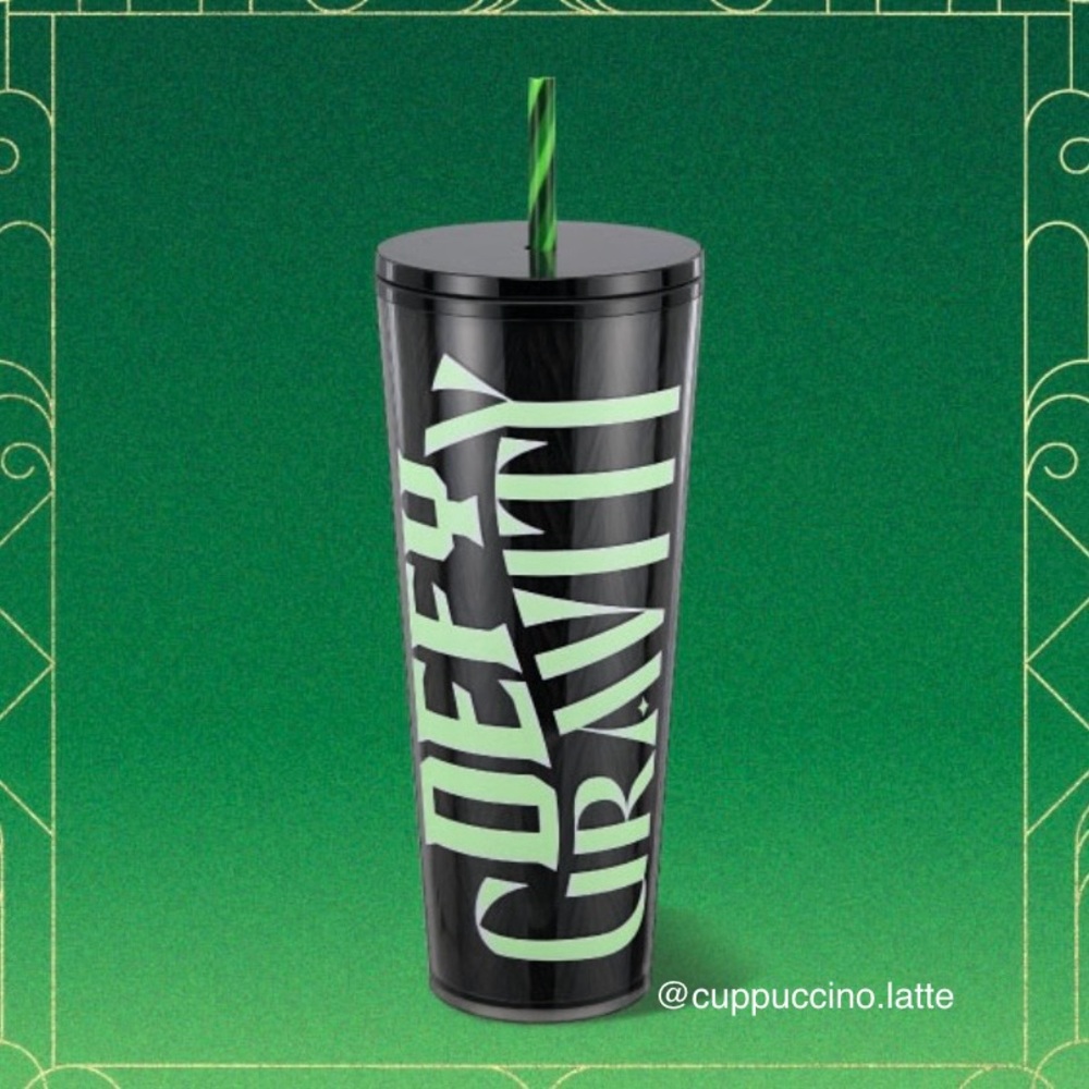 🖤NWT💚Starbucks X Wicked Black Green Defy Gravity Glow in the Dark Elphaba Cup